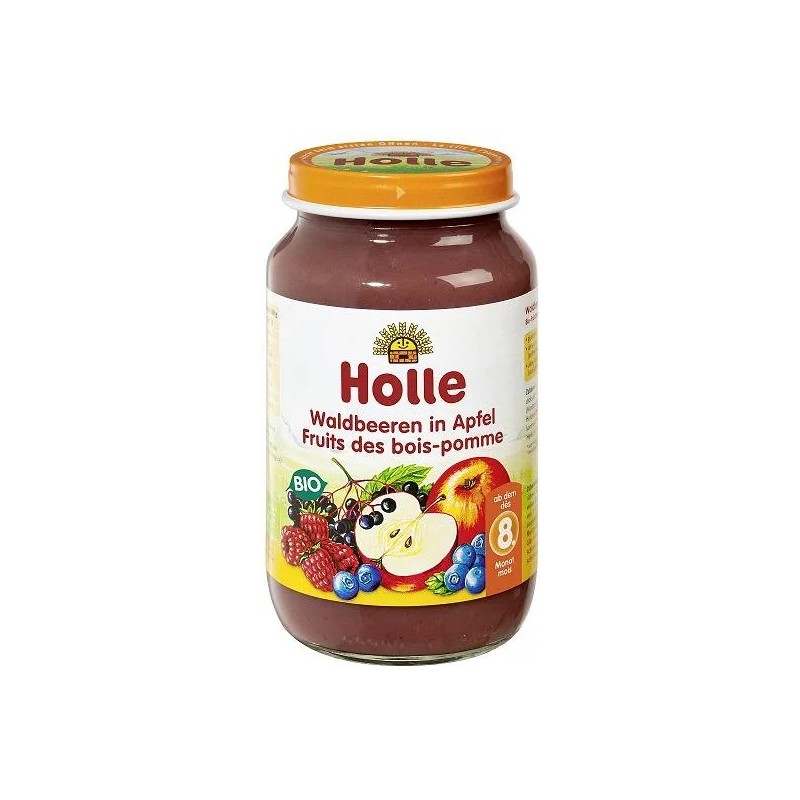 BIO Mus owocowy Owoce leśne z jabłkiem – Holle 220 g