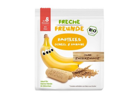 Bananowe ciasteczka orkiszowe BIO – Freche Freunde 100 g