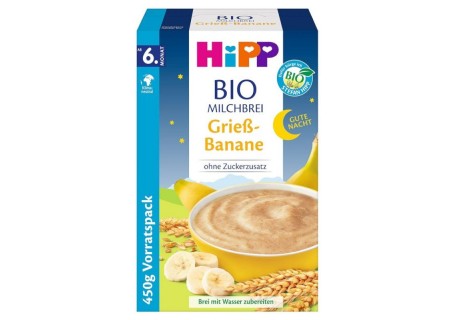 Kaszka mleczna z bananem – Hipp 450 g