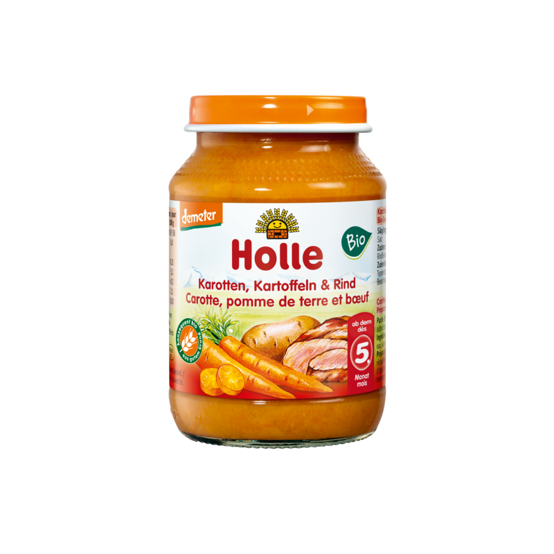 Marchew – ziemniak – wołowina DEMETER BIO – Holle 190 g