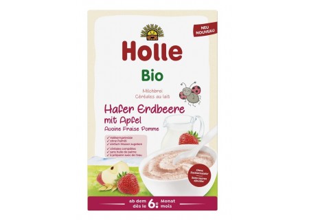 Kaszka owsiana mleczna truskawkowo-jabłkowa BIO – Holle 250 g