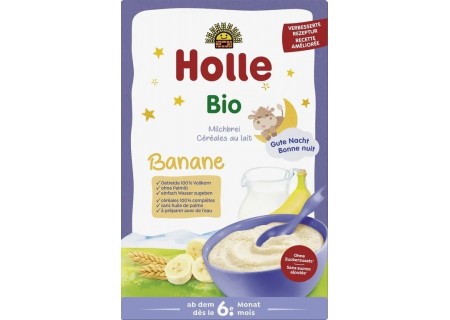 Kaszka pełnoziarnista mleczno-bananowa BIO – Holle 250 g