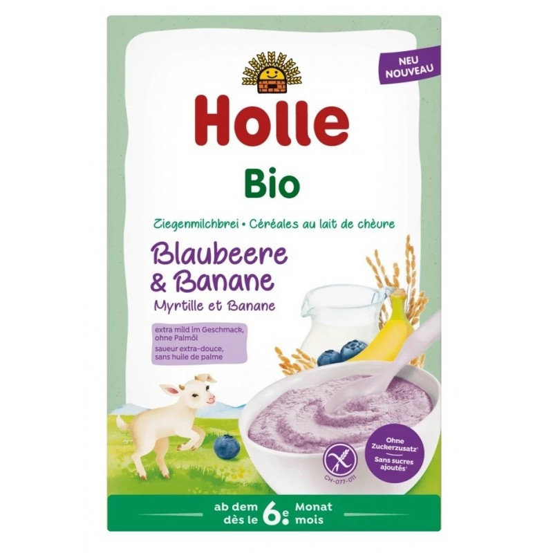 Kaszka ryżowa mleczna jagodowo-bananowa BIO – Holle 200 g