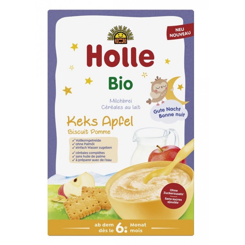 Kaszka zbożowa mleczna ciasteczkowo-jabłkowa BIO – Holle 250 g