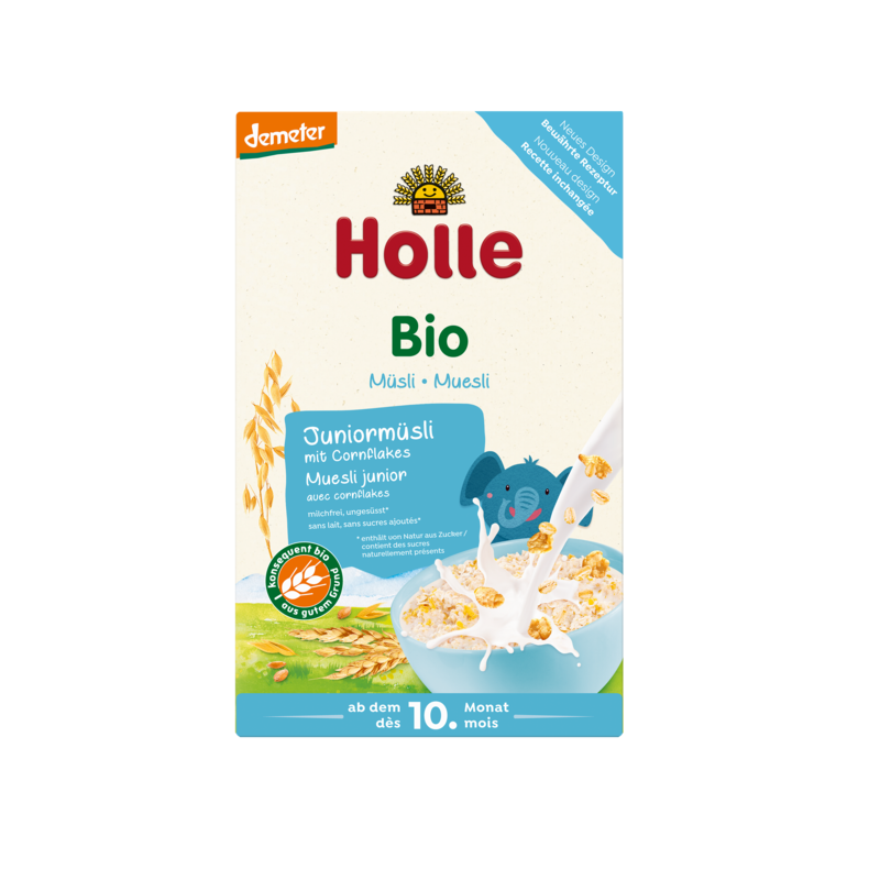 Musli Junior z płatkami kukurydzianymi BIO – Holle 250 g