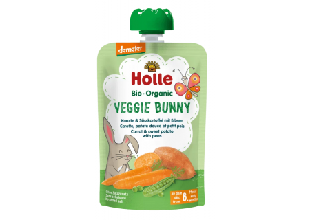 Mus warzywny „Królik” (marchew – słodki ziemniak – groszek) – Holle 100 g