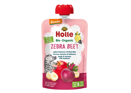 Mus owocowo-warzywny „Buraczana Zebra” (jabłko – banan – burak) – Holle 100 g