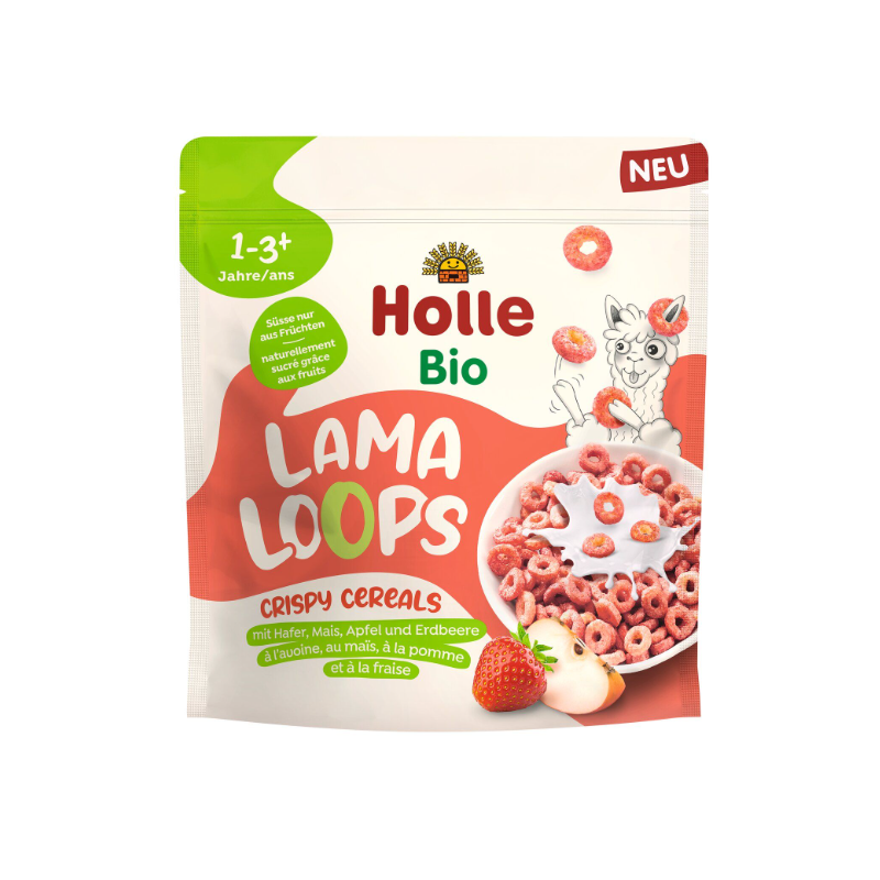 Kółeczka zbożowe „Jabłkowo-Truskawkowa Lama” – Holle 125 g